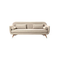 **Canapé moderne en tissu beige avec coussins**