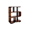**Étagère contemporaine en bois avec supports en métal**