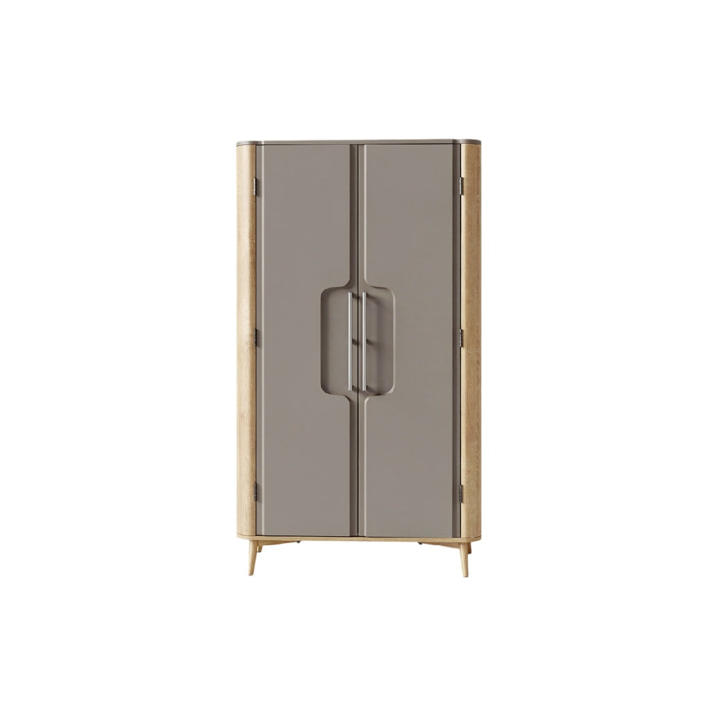 **Armoire Moderne en Bois avec Finitions Grises**